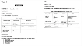 Health Centers | IELTS LISTENING TEST | SECTION-1