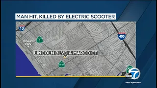 Elderly man struck, killed by electric scooter in Venice; driver arrested for DUI| ABC7