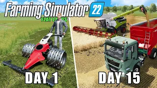 I spent 15 days on a Flat Map with $0🚜Farming Simulator 2022 timelapse