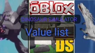 ROBLOX DINOSAUR SIMULATOR VALUE LIST