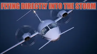 Flying a Piaggio AVANTI P180 into a storm and landing in IMC. Full IFR flight.