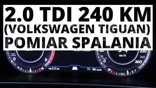 Volkswagen Tiguan 2.0 TDI 240 KM (AT) - pomiar zużycia paliwa