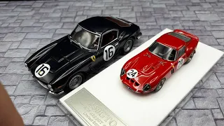 1/43 vs 1/64.  Ferrari 250 Berlinetta SWB porto corto LeMans 1960 by IXO , diecast car model review