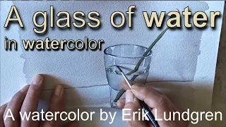 A glass of water in watercolor