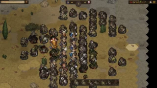 Battle Brothers: Battle against an orc army (71 orcs)