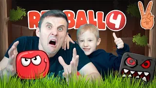 Красный Шарик 4 Игра красный шарик зеленые холмы наш геймплей в red ball 4