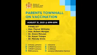 Ministry of Education Youth and Information Parents' Town hall on Vaccination