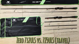 Purelure Zero 732ULS vs. 725ULS. Porównanie dwóch najlepszych okoniówek UL z Aliexpress.