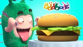 Oddbods | Love For GIANT BURGERS | Funny Cartoons For Children