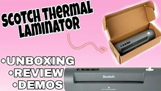 SCOTCH THERMAL LAMINATOR UNBOXING & REVIEWS + DEMOS |  FIRST TIME USING A LAMINATOR