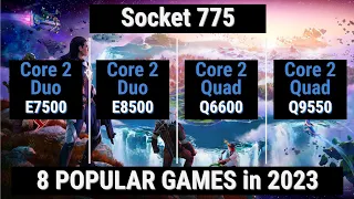 Core 2 Duo E7500 vs E8500 vs Quad Q6600 vs Q9550 = Socket 775 CPUs Comparison in 2023