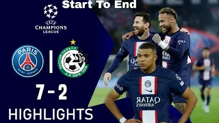 HIGHLIGHT || PSG 7 - 2 MACCABI HAIFA || LEO MESSI, KYLIAN MBAPPE,  JR NEYMAR // Magic Moments