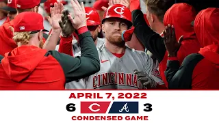 Condensed Game 4-7-22 Reds beat Braves 6-3