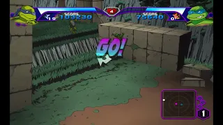 (GameCube) Teenage Mutant Ninja Turtles 1 (Co-op - Story Mode - Playthrough) Stage 5 - Area 1 - 5