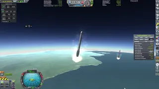 Fully Atonomous Dual Side Booster RTLS landing. || KSP + KOS