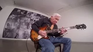 Bob Wood Visits Epiphone Headquarters with his 1960s Epiphone Riviera