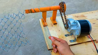 Instructions for making manual mini b40 net weaving machine , Powerful 12v motor with fast speed