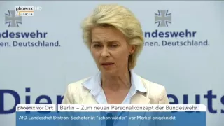 Bundeswehr: Ursula von der Leyen zum neuen Personalkonzept am 10.05.2016