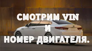 Kia Optima 2018 год.ГДЕ РАСПОЛОЖЕН VIN И НОМЕР ДВИГАТЕЛЯ.