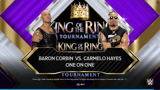 Baron Corbin VS Carmelo Hayes - KOTR - WWE 2K24