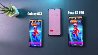 Galaxy A73 VS Poco X4 PRO Speed Test