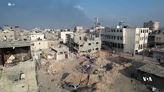 Drone Shows Airstrike Aftermath in Gaza | VOA News