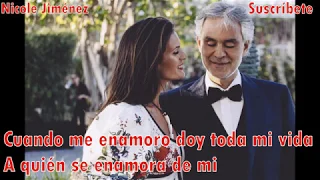 Andrea Bocelli   Cuando me enamoro   Letra