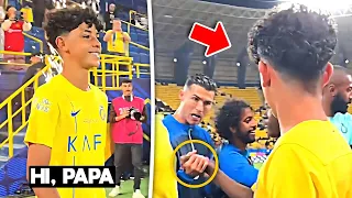 Cristiano Ronaldo meet Cristiano Junior and his Al Nassr U-13 Teammates 😍❤�