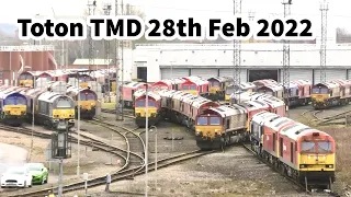 Toton TMD Yard & Sidings - Plenty of Locos and Trains ACTION !! 28th February 2022