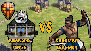 NEW UPDATE!! - BYZANTINES BOMBARD TOWER vs KARAMBIT ARMY | AoE II: Definitive Edition