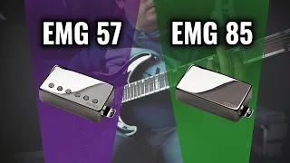 EMG 57 battles EMG 85  Comparison of EMG active guitar pickups (METAL)