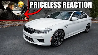 I STRAIGHT-PIPED MY FRIEND'S BMW M5 AND SURPRISED HIM!!! *HILARIOUS*