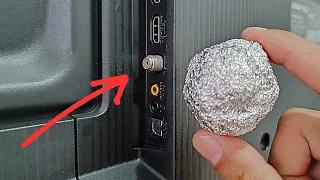 🔥 Insert aluminum foil into TV and watch all channels in the world! Full HD