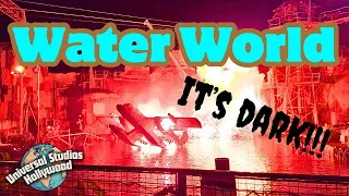 [4K] Water World Stunt Show at Night Time - Universal Studios Hollywood