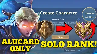 I Played Alucard Only From WARRIOR TO MYTHIC [ Hardest Challenge Ever] 😱 ~ MLBB