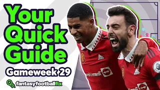 FPL GAMEWEEK 29 GUIDE | Captaincy, Fixtures & Predicted Points | Fantasy Premier League 2022/23