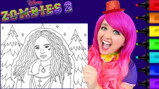 Coloring Willa The Werewolf Zombies 2 Disney Coloring Page Prismacolor Markers | KiMMi THE CLOWN