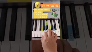 Oh No - Capone (PIANO TUTORIAL) EASY Piano Fácil Con Números