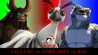 A Multiverse Battle #1: Tai Lung vs. Lord Shen vs. Kai *FAKE WINNER*