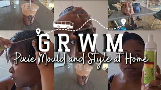 Travel Vlog Part 1: GRWM for a Trip to Zimbabwe 🇿🇼 By Bus 🚎 | Mould & Style my Pixie Cut at home.