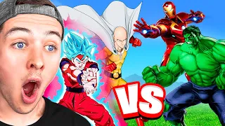 GOKU & ONE PUNCH MAN Vs. The AVENGERS!