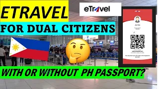 TRAVELING TO PHILIPPINES AS A DUAL CITIZEN | ETRAVEL REGISTRATION