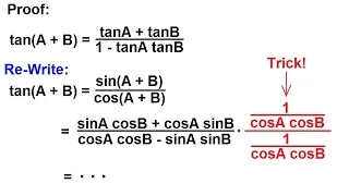 PreCalculus - Trigonometry: Trig Identities (15 of 57) Proof of the Addition Formula (Tangent)