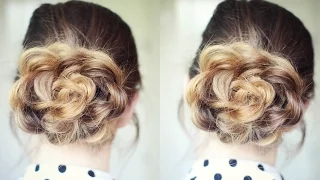 Quick and Easy Flower Bun Hairstyle | School Hairstyles | Braidsandstyles12