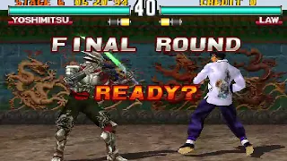 Tekken 3 , yoshimitsu vs Law , Double KO