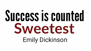 Success is counted sweetest : poem by Emily Dickinson in Hindi