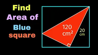 Find Area of the Blue Square | Geometry Olympiad Problems