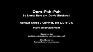 Oom-Pah-Pah by Lionel Bart arr. Blackwell. Piano accompaniment. (ABRSM Grade 2 Clarinet)