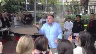 Jose Andres making paella at GWU in 2013