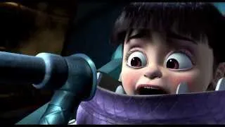 Monsters Inc. Mary gets frightened by the scream extractor machine